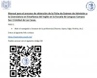 MANUAL PARA PROCESO DE REGISTRO PARA EXAMEN DE ADMISION A LA LICENCIATURA